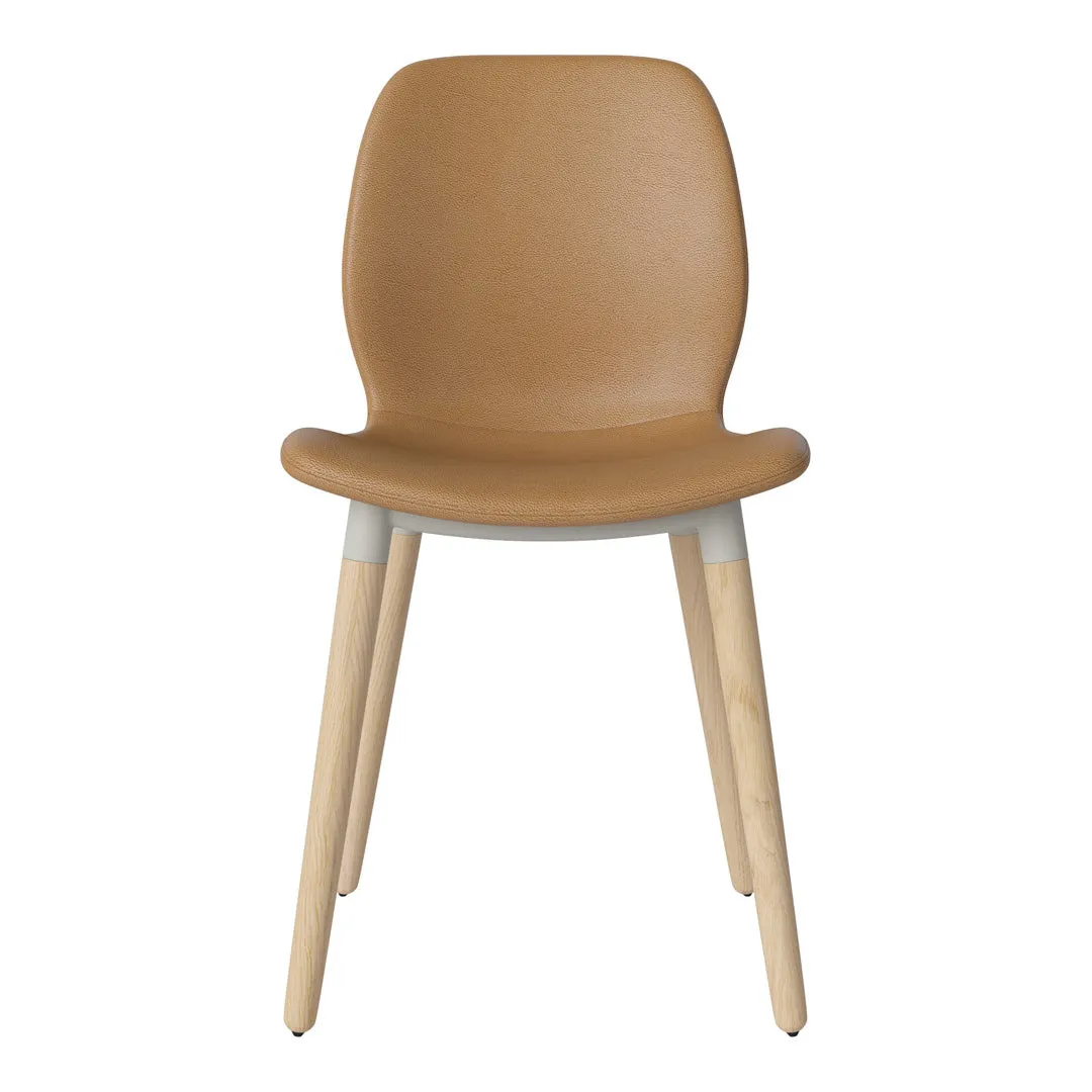 Seed Dining Chair - Upholstered -  Oiled Oak Base, White Pigmented