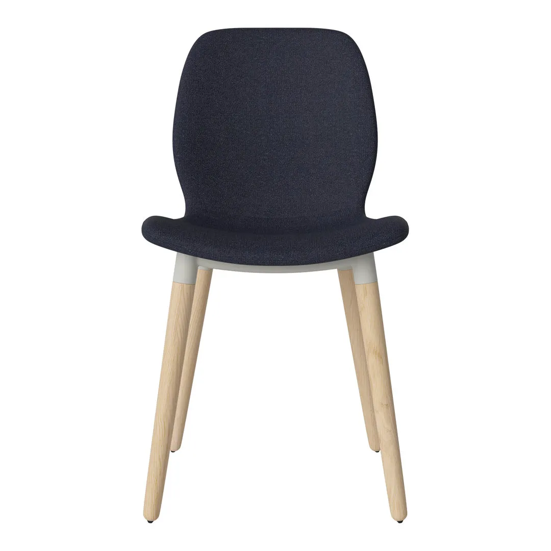 Seed Dining Chair - Upholstered -  Oiled Oak Base, White Pigmented