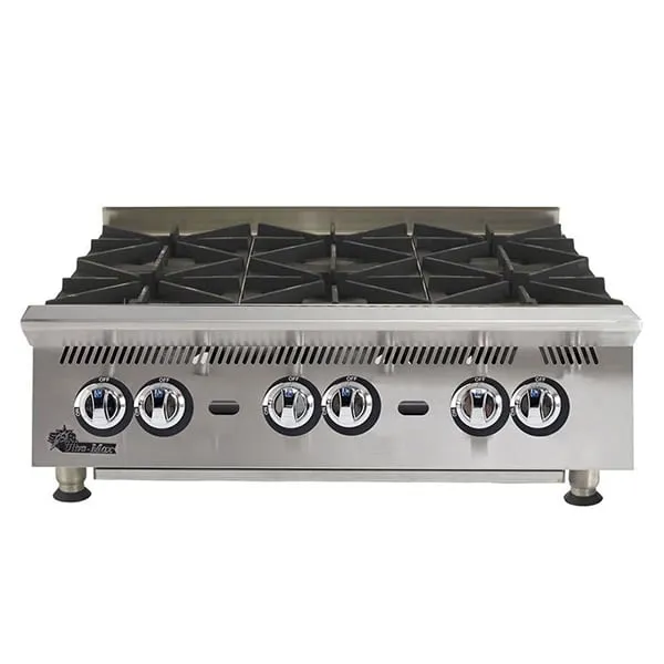 Star 8I-806HA 180,000 BTU 6 Burners Ultra-Max® Natural Gas Hot Plate