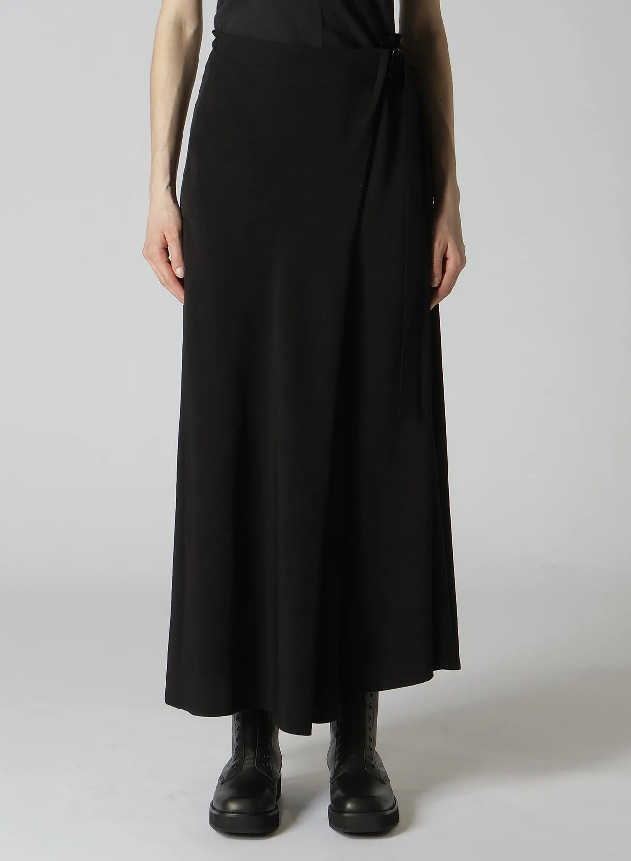 TA/PE CREPE DE CHINE R WRAP SKIRT PANTS A