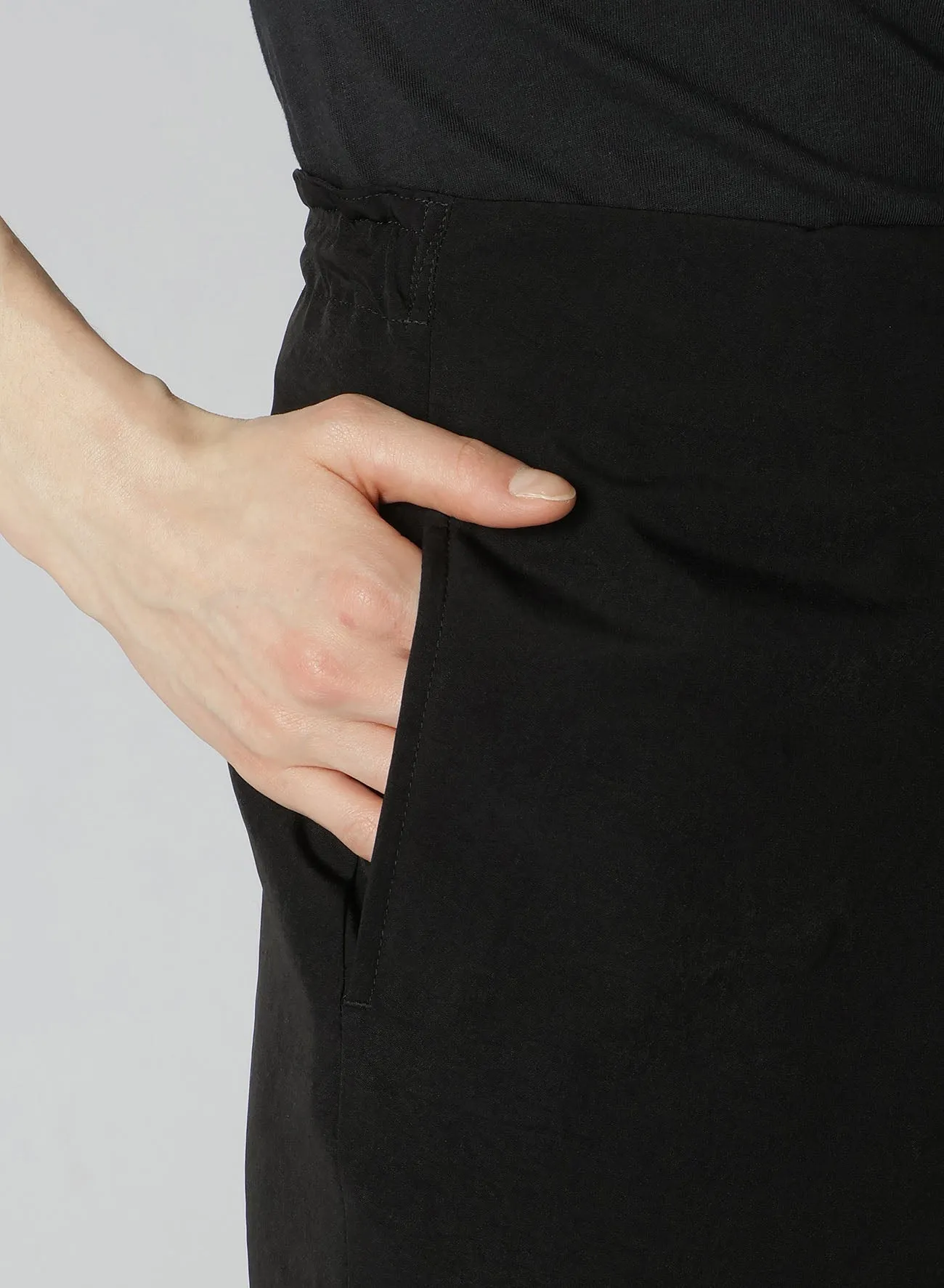 TA/PE CREPE DE CHINE R WRAP SKIRT PANTS A