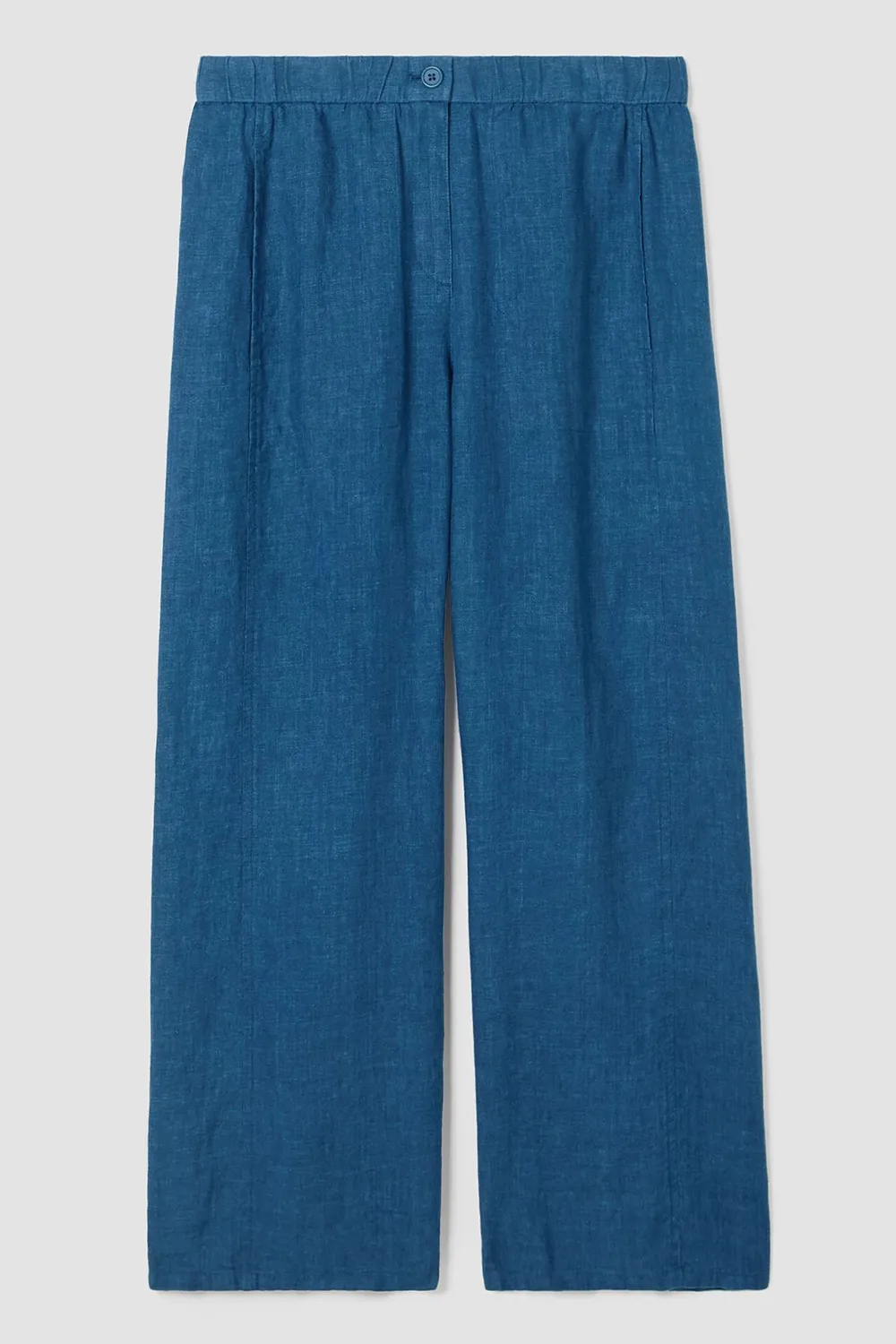 Washed Organic Linen Délavé Wide Trouser Pant