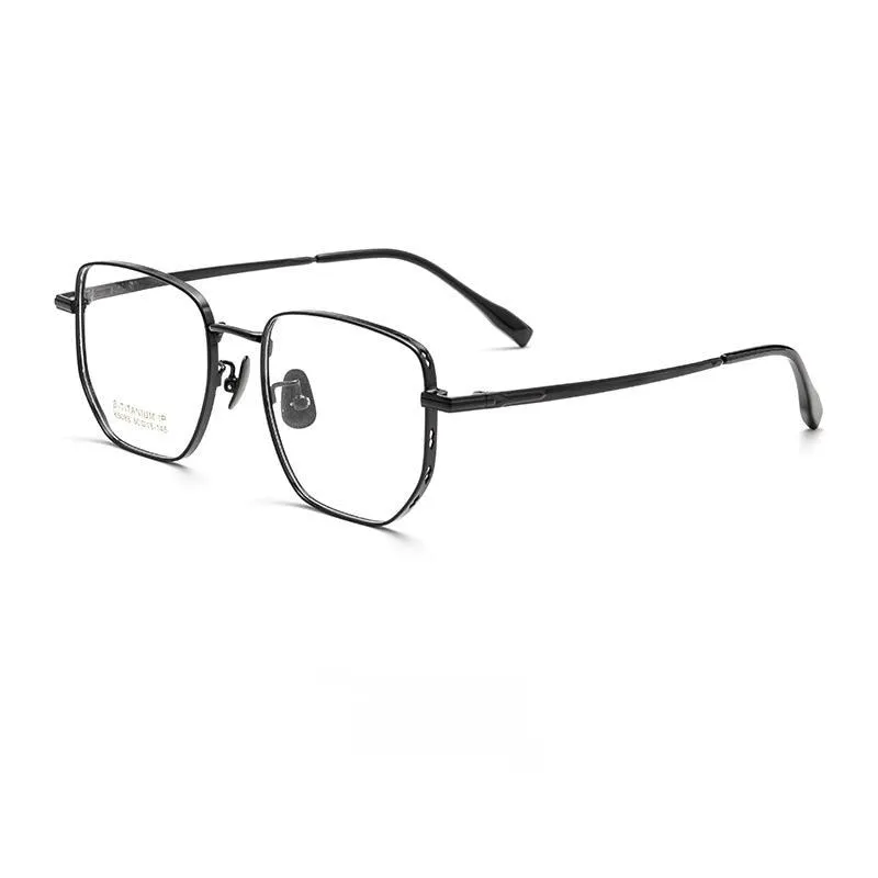 Yimaruili Unisex Full Rim Small Square Titanium Eyeglasses K5088