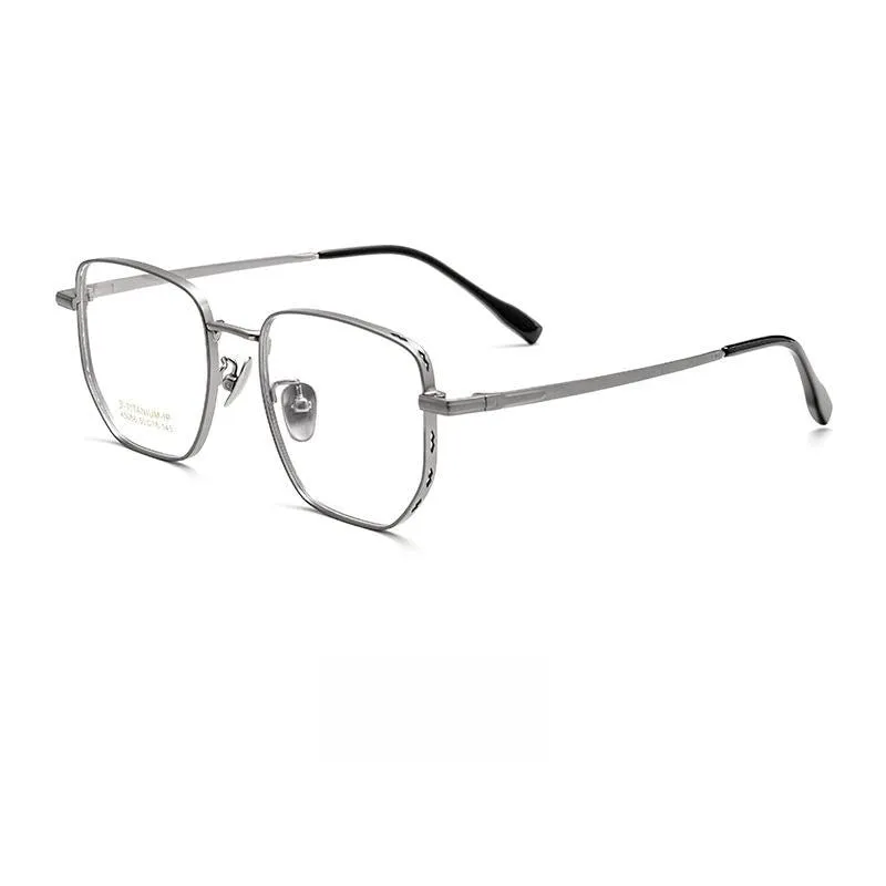 Yimaruili Unisex Full Rim Small Square Titanium Eyeglasses K5088