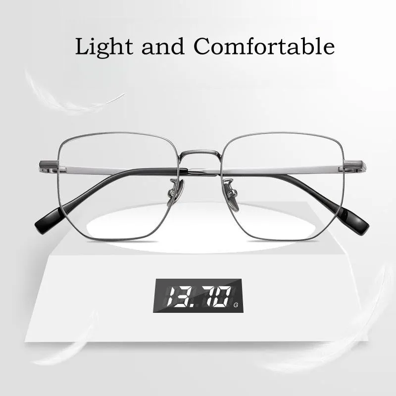 Yimaruili Unisex Full Rim Small Square Titanium Eyeglasses K5088